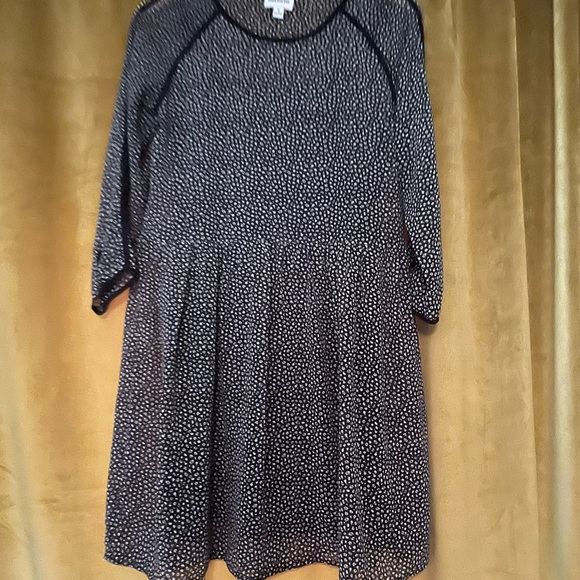 Frank and Oak ditsy floral b&w babydoll dress - Picture 2 of 6